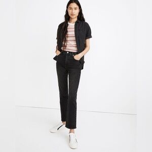 Madewell Slim Demi-Boot Jeans in Washed Black